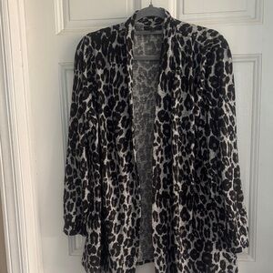 Lane Bryant Black and Gray Animal Print Cardigan size 18/20